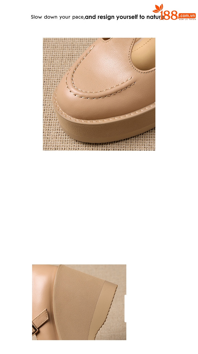 Giày Mary Jane nữ đế xuồng gót cao 9.5 cm khóa chữ T phong cách retro — đen chi tiết 3