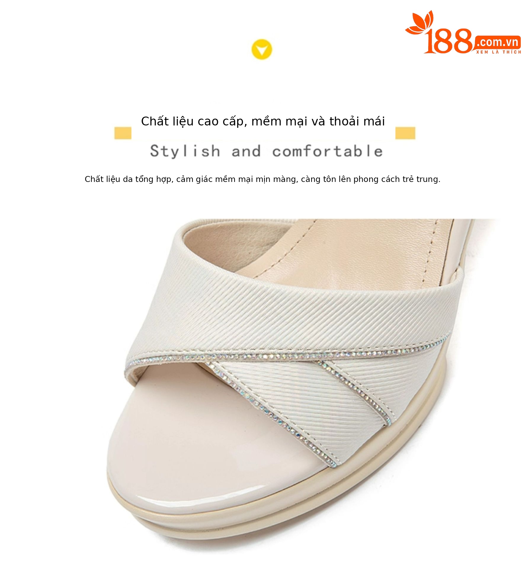 Sandal cao gót nữ hở mũi quai ngang gót vuông ổn định — FN0231/0941 màu đen, FN0231/ 0941m màu chi tiết 9