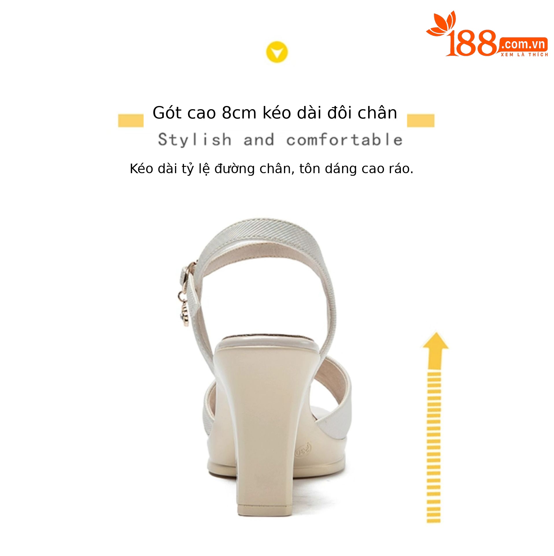 Sandal cao gót nữ hở mũi quai ngang gót vuông ổn định — FN0231/0941 màu đen, FN0231/ 0941m màu chi tiết 10