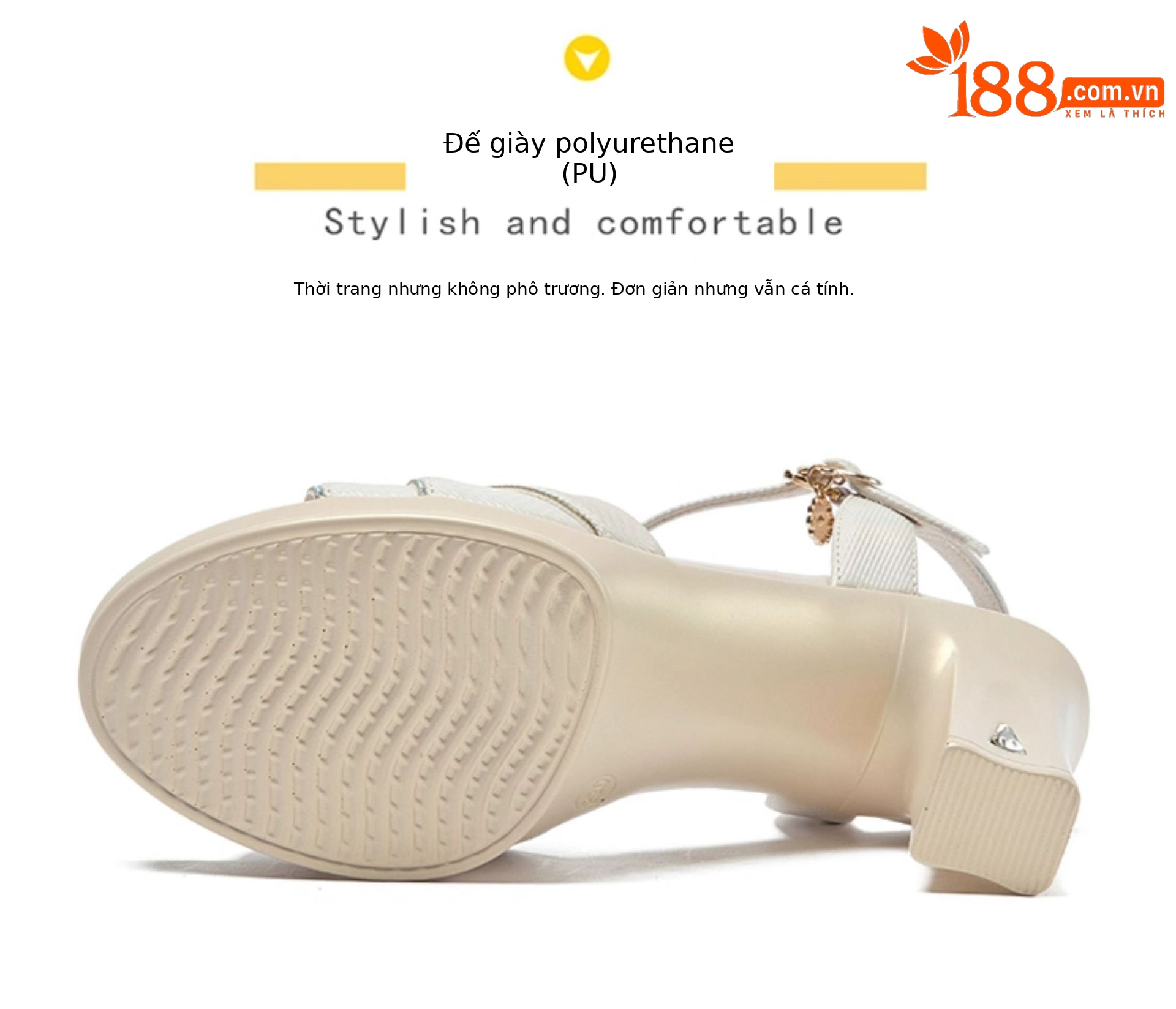 Sandal cao gót nữ hở mũi quai ngang gót vuông ổn định — FN0231/0941 màu đen, FN0231/ 0941m màu chi tiết 11