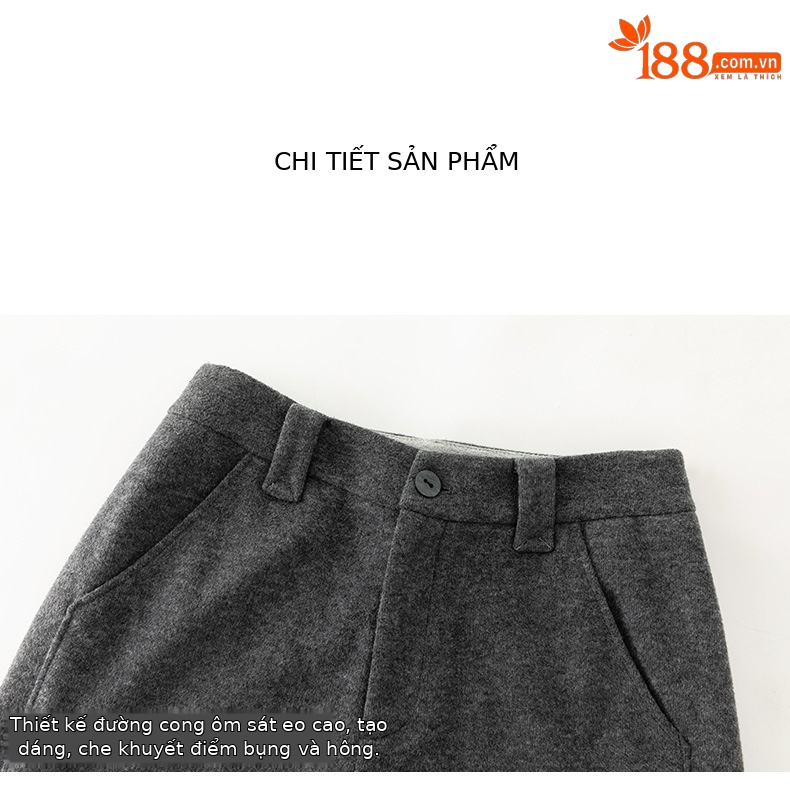 Quần tây nữ dệt kim len acetate Xinge dáng suông ống đứng, chất liệu dày dặn mùa thu đông — màu xám chi tiết 18