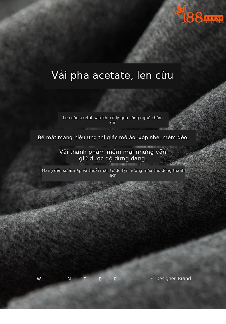 Quần tây nữ dệt kim len acetate Xinge dáng suông ống đứng, chất liệu dày dặn mùa thu đông — màu xám chi tiết 1