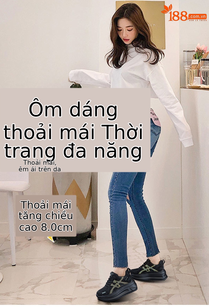 Giày sneaker nữ đế dày tăng chiều cao phong cách dad shoes mới thu 2026 — M2931 màu đen, M2931 màu nâu, M2931 màu xám chi tiết 1