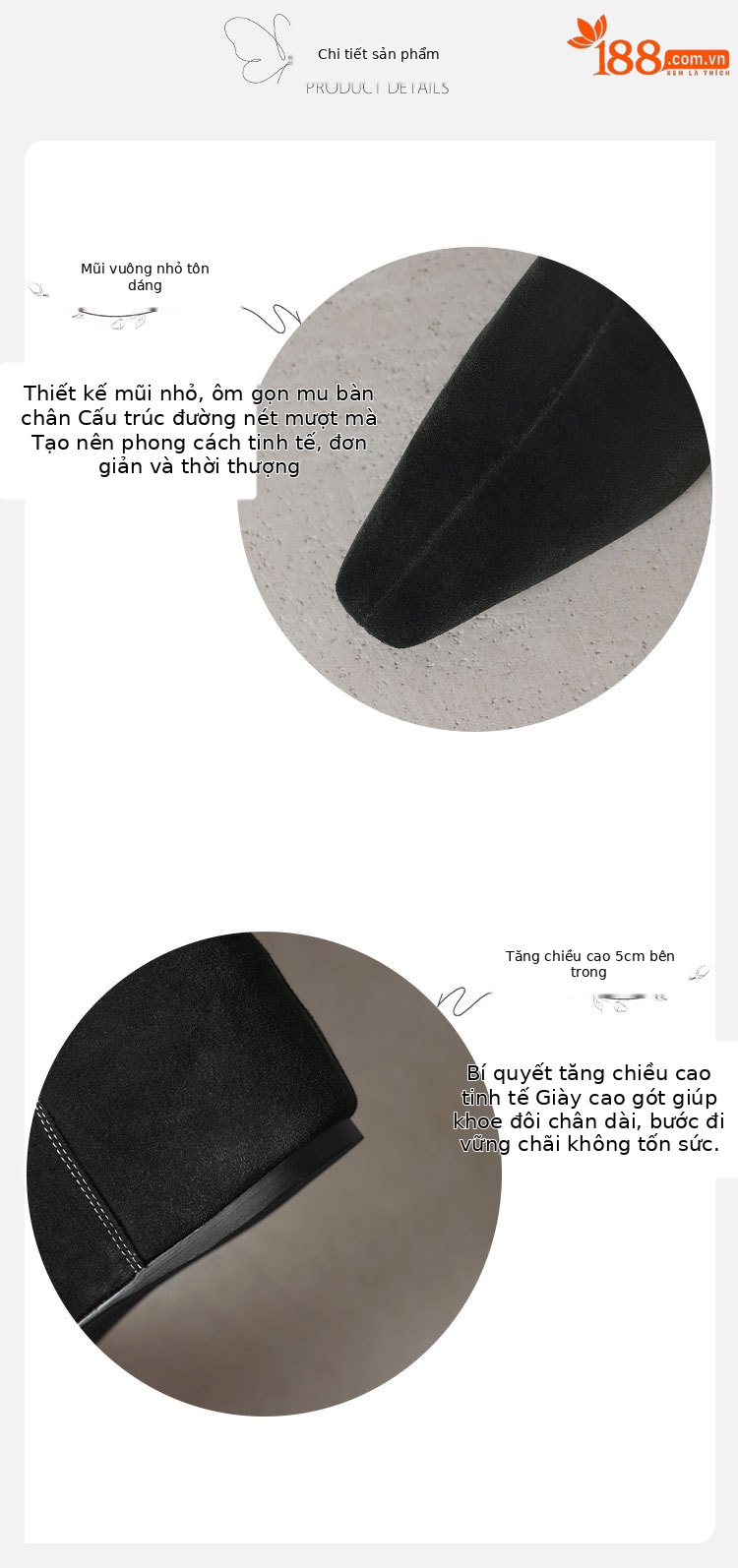 Boot nữ cổ cao da mờ phong cách Wasteland, đế xuồng tăng chiều cao, mùa thu đông — Màu nâu, xanh xám chi tiết 4