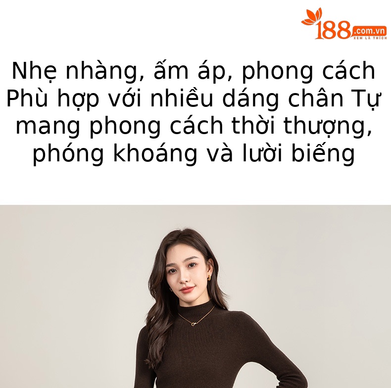 Quần ống rộng nữ cạp cao dáng suông chất Tencel Modal len lót lông cừu — màu tím chi tiết 4