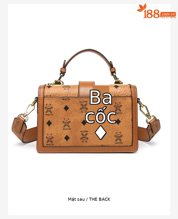Túi đeo chéo hình vuông thiết kế độc đáo phong cách retro cao cấp chi tiết 15