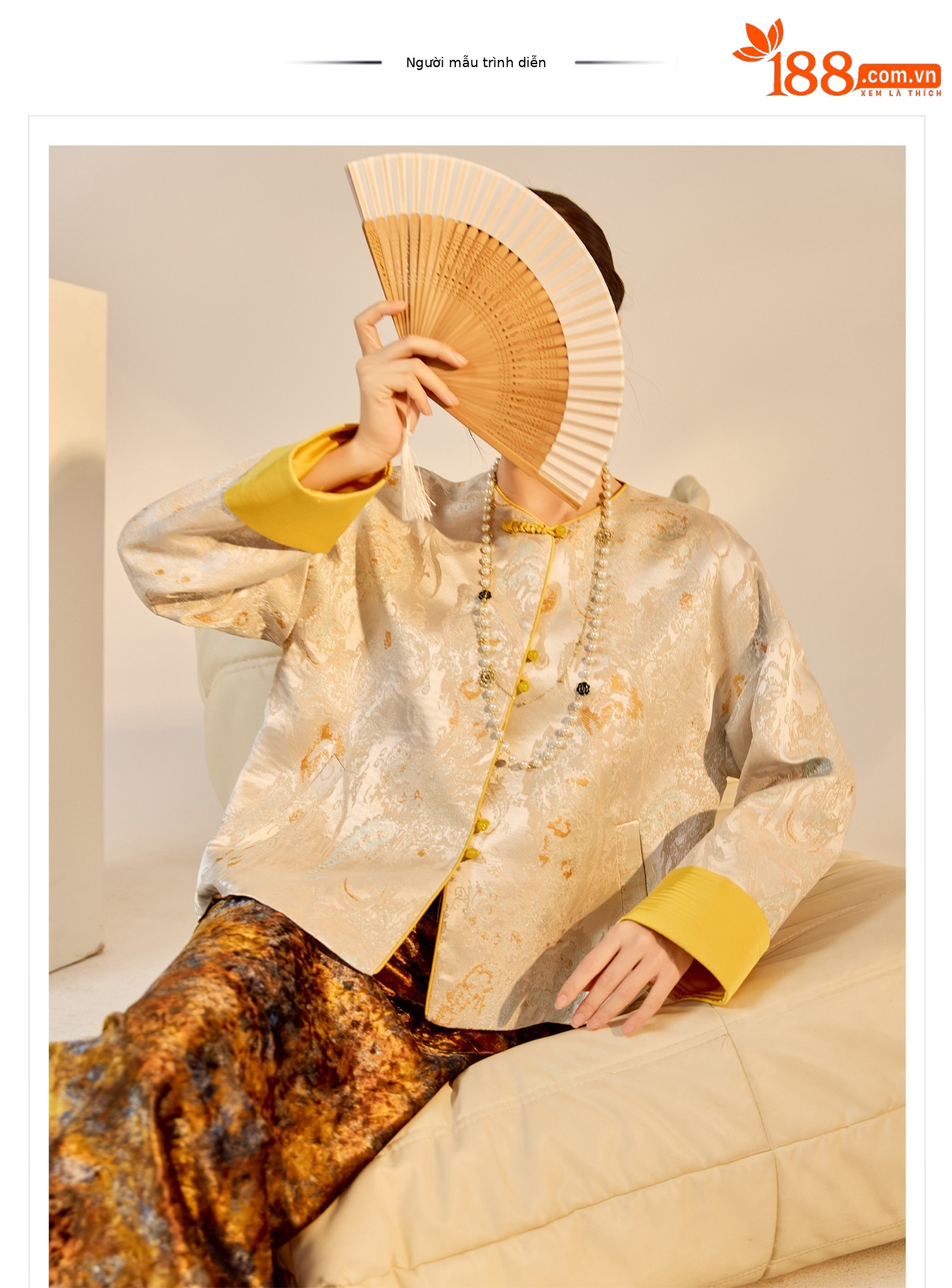 Áo khoác nữ kiểu Trung Hoa mới, chất liệu jacquard họa tiết nổi, phối khuy cài, form suông thu đông N9025 — Miju [phiên bản cotton], Hồng nhạt [phiên bản cotton], hồng nhạt, cơm cam chi tiết 1