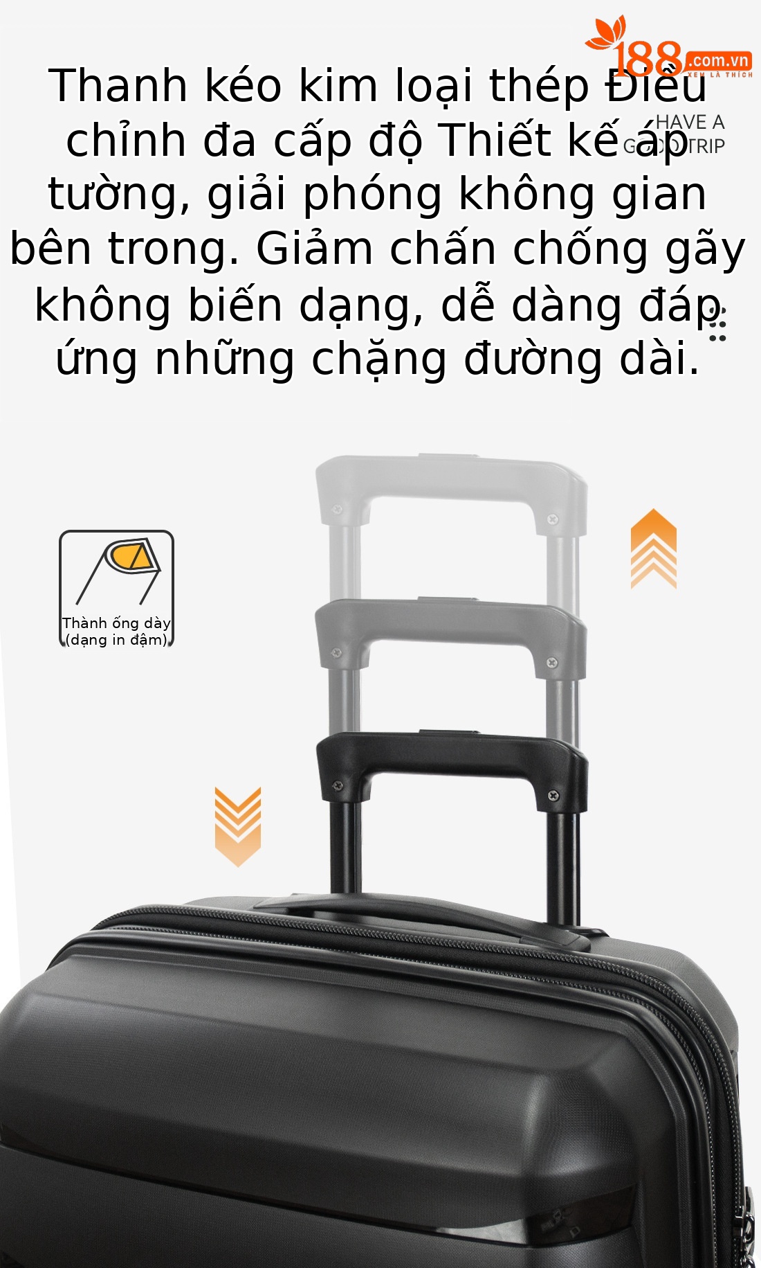 Bộ vali kéo nhẹ dung tích lớn LEAVESKING 3 mảnh 20/24/28 inch chất liệu PP chống mài mòn bánh xe đa hướng — màu đen, xám chi tiết 7