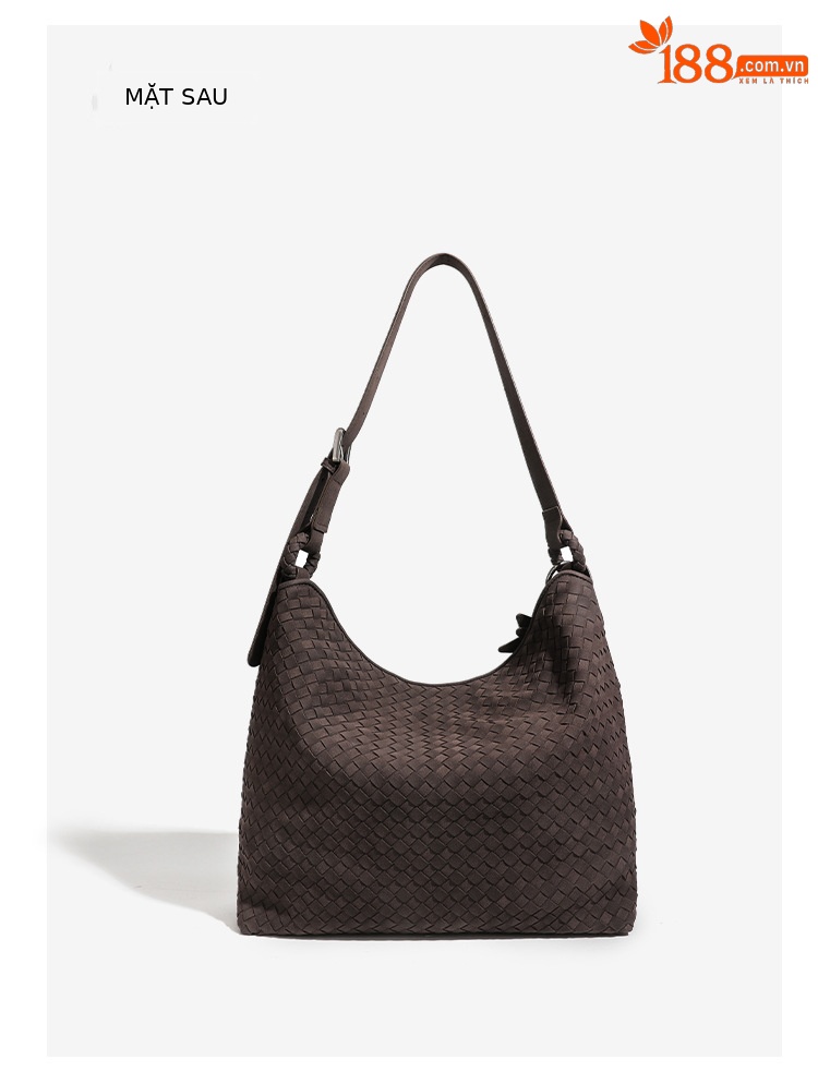 Túi tote dệt tay cỡ lớn mùa thu đông, phong cách đơn giản, đeo chéo hoặc đeo nách, phối đồ vintage chi tiết 17