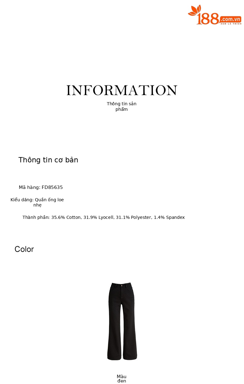 Quần jean nữ ống loe cạp cao chất Tencel co giãn, mẫu mùa đông — màu đen chi tiết 8