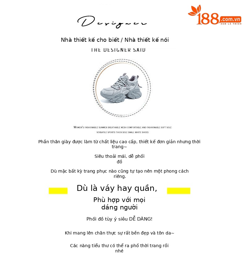 Giày sneaker nữ chunky đế dày tăng chiều cao, phong cách năng động, đế đệm khí — M2957 màu nâu, M2957 màu xám, M2957 màu đen chi tiết 4
