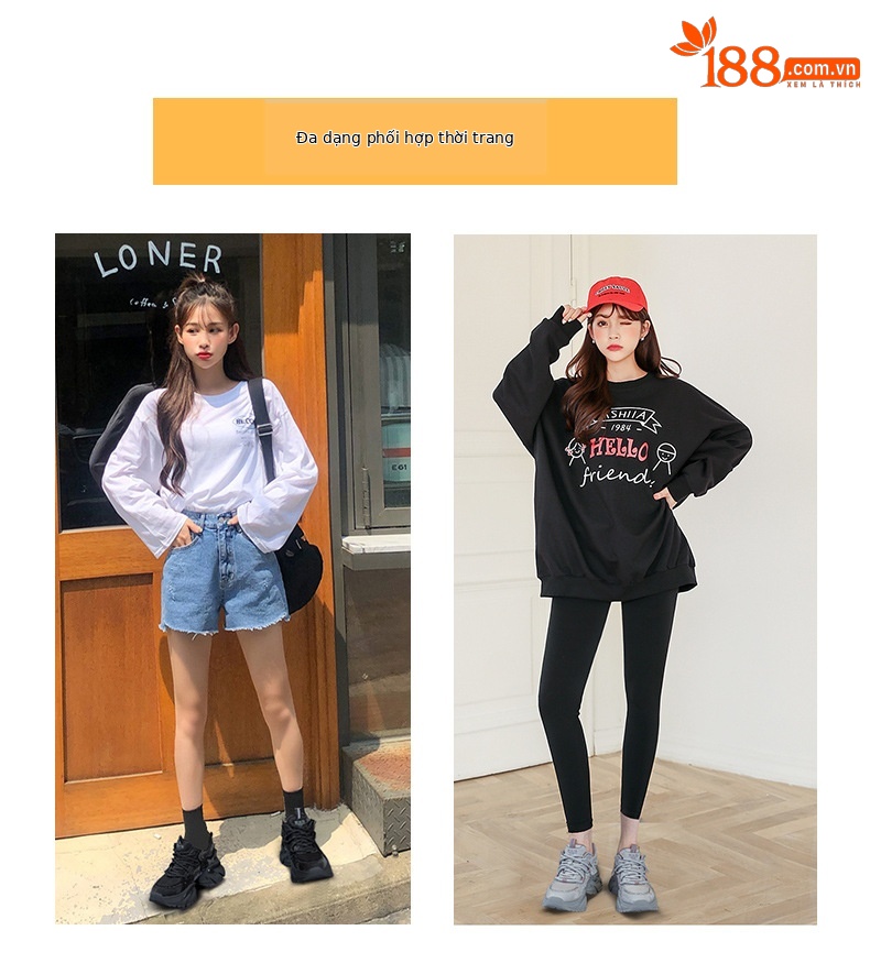 Giày sneaker nữ chunky đế dày tăng chiều cao, phong cách năng động, đế đệm khí — M2957 màu nâu, M2957 màu xám, M2957 màu đen chi tiết 6