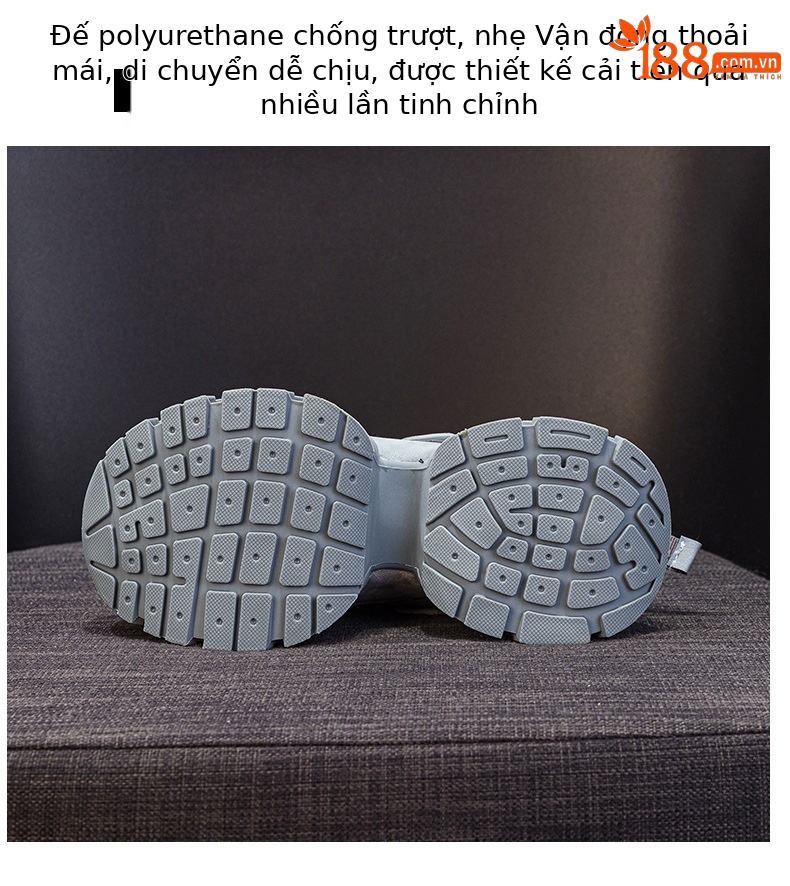 Giày sneaker nữ chunky đế dày tăng chiều cao, phong cách năng động, đế đệm khí — M2957 màu nâu, M2957 màu xám, M2957 màu đen chi tiết 9