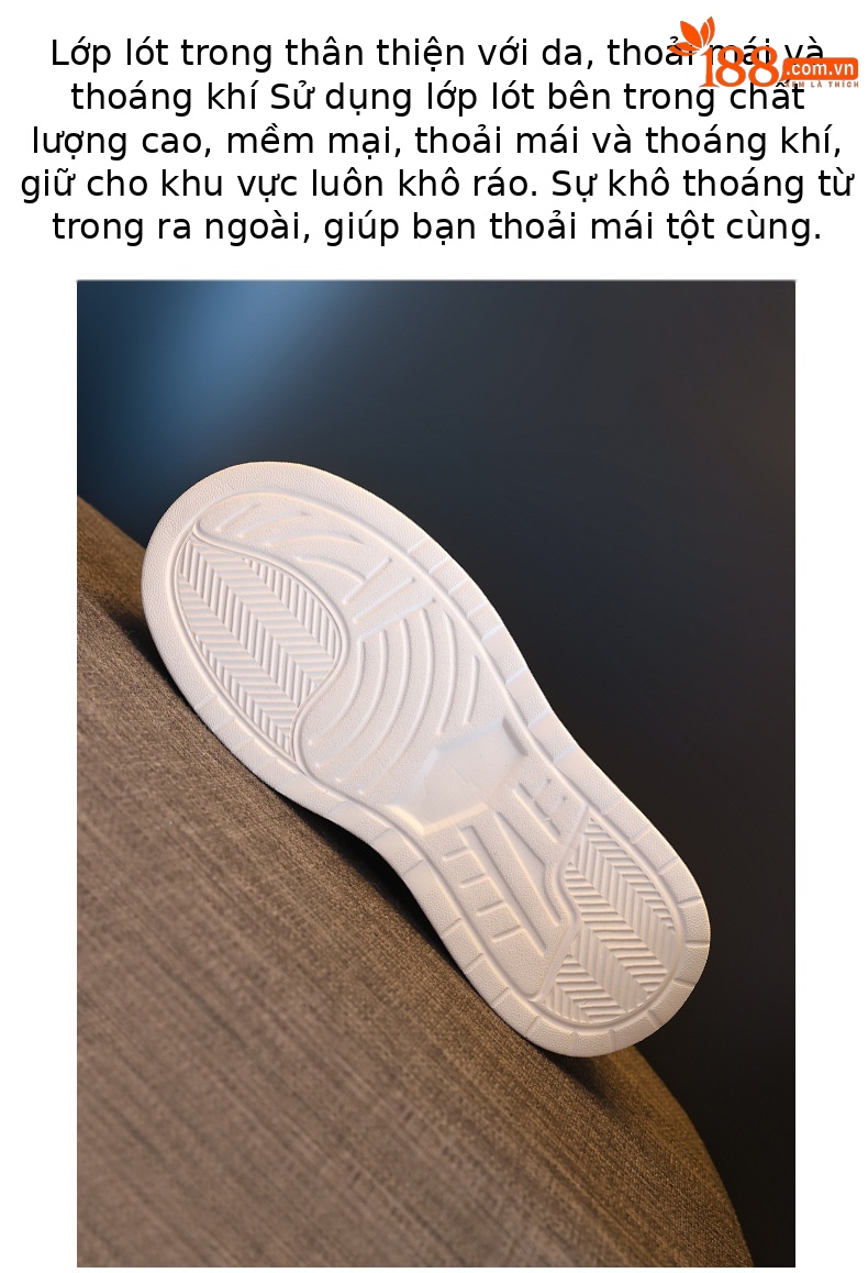 Giày sneaker nữ đế xuồng tăng chiều cao, đế dày 8 cm, phong cách thể thao — Màu nâu chi tiết 9