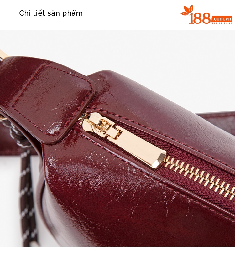 Túi đeo chéo nữ thời trang Hàn Quốc kiểu dáng bánh bao retro chi tiết 16