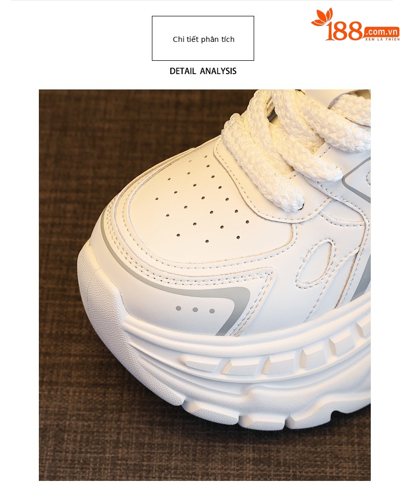 Giày sneaker nữ chunky đế dày HS6798-52 kiểu hot trend — Đen và trắng chi tiết 6