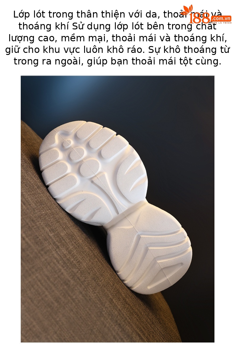 Giày sneaker nữ chunky đế dày HS6798-52 kiểu hot trend — Đen và trắng chi tiết 8