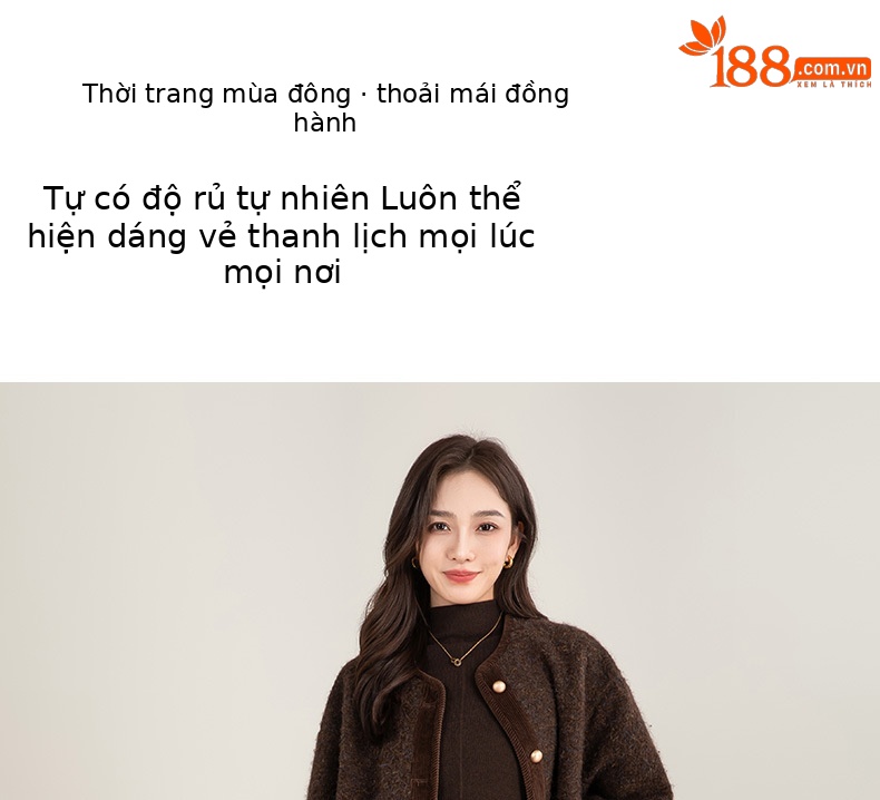 Váy len kẻ sọc bất đối xứng eo cao dáng chữ A dài vừa phải — lưới chi tiết 4