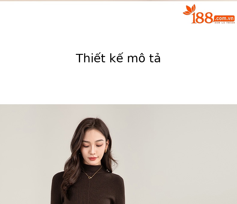 Váy len kẻ sọc bất đối xứng eo cao dáng chữ A dài vừa phải — lưới chi tiết 11