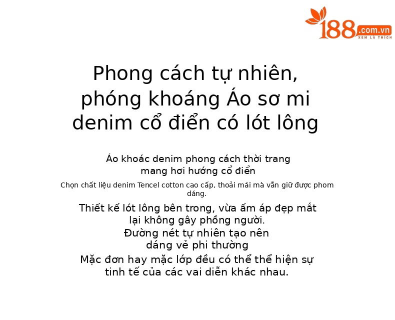 Áo sơ mi denim nữ dáng rộng tay dài, phối lớp retro, có lót nhung ấm — màu xanh chi tiết 7