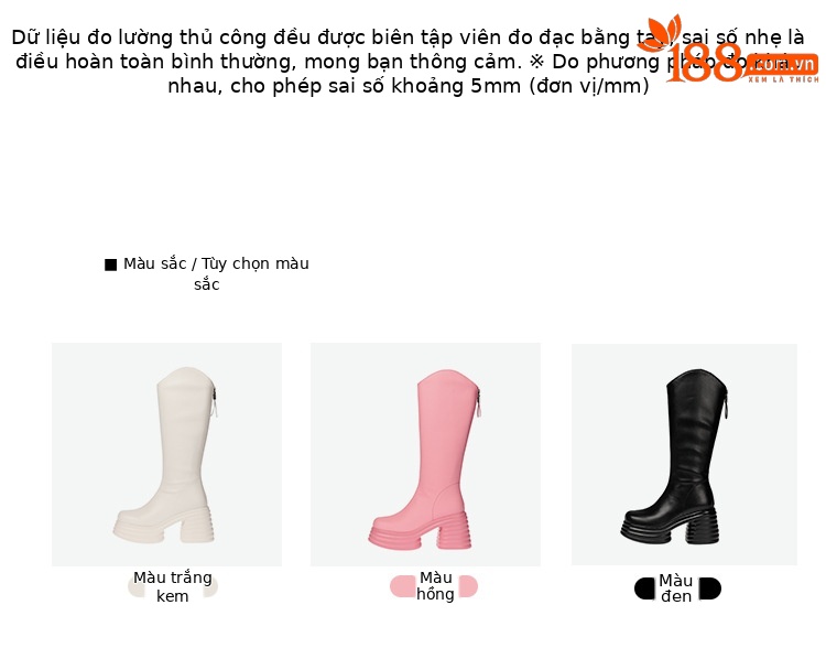 Boot nữ cổ cao đế dày da bò kiểu Chanel cổ chữ V, gót cao 12–15 cm — Lớp lót đơn màu trắng nhạt 12cm, Lớp lót nhung màu hồng 15cm, Lớp lót nhung màu trắng nhạt 12cm, Lớp lót đơn màu trắng nhạt 15cm chi tiết 5