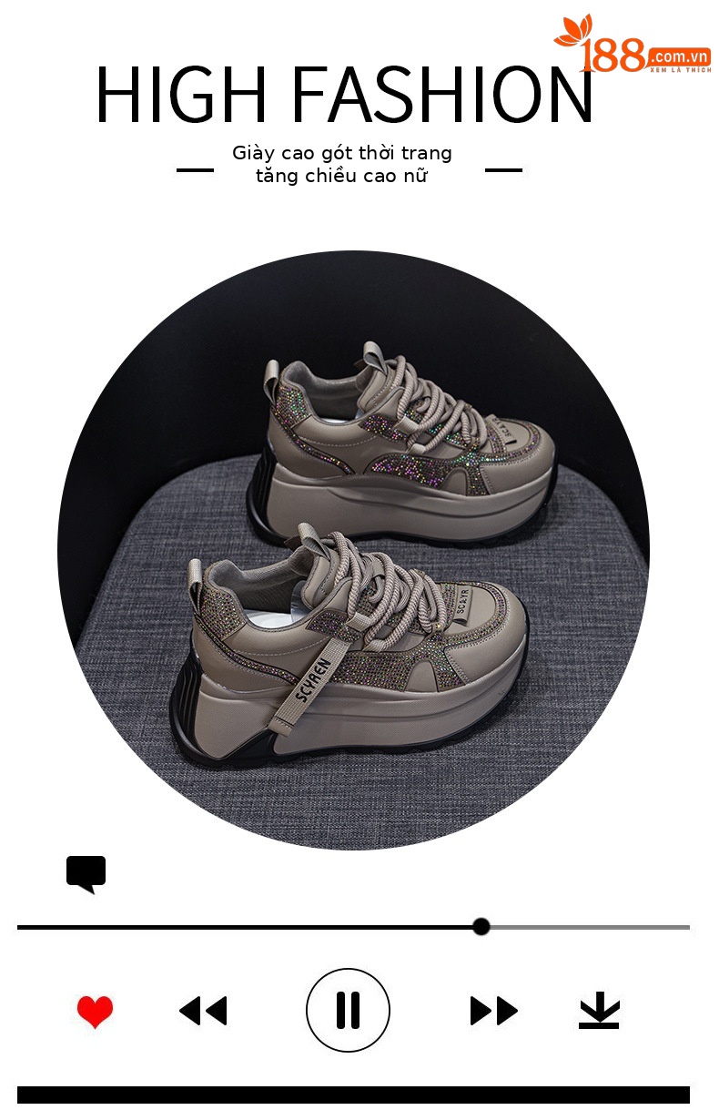 Giày sneaker nữ đế dày phong cách Forrest Gump xuân 2026 — M2927-1 màu mơ nhung lót lông, M2927-1 plus nhung màu xám, M2927-1 plus nhung kaki, M2927 màu khaki đơn chi tiết 5