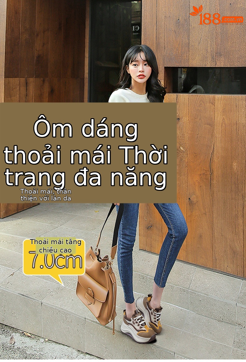 Giày sneaker nữ đế dày 2026 mới nhất thu đông, phong cách thể thao đa năng, đế mềm êm ái tăng chiều cao — M2962 màu vàng, M2962 màu xanh lá cây chi tiết 1