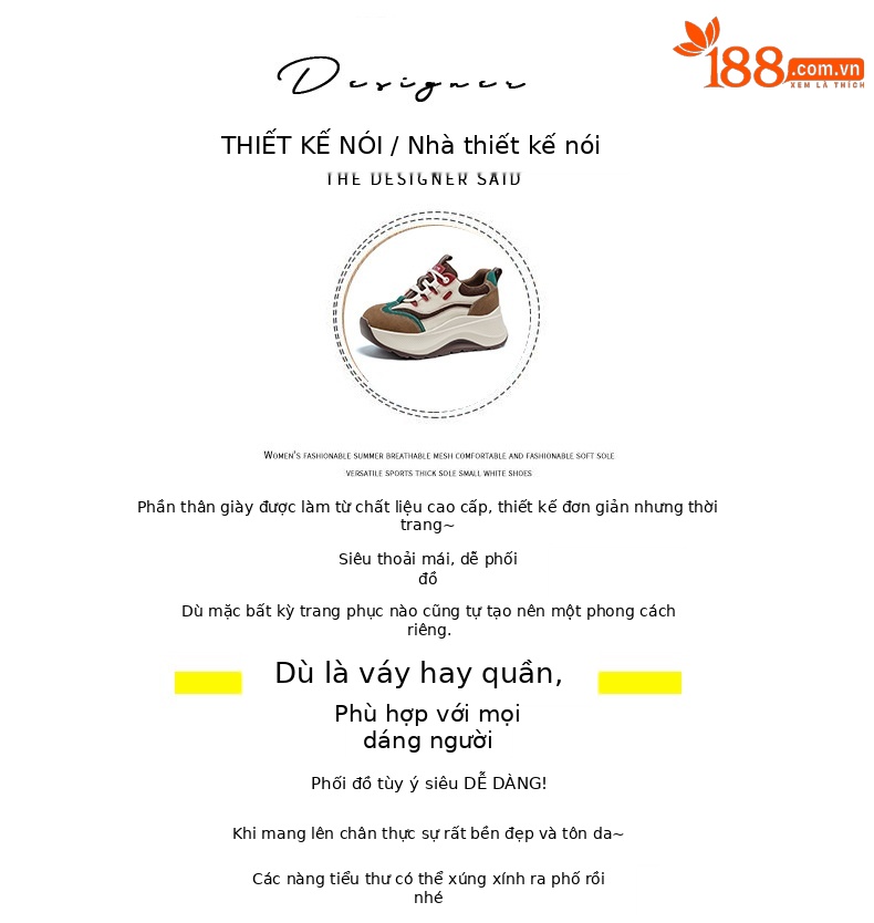 Giày sneaker nữ đế dày 2026 mới nhất thu đông, phong cách thể thao đa năng, đế mềm êm ái tăng chiều cao — M2962 màu vàng, M2962 màu xanh lá cây chi tiết 4