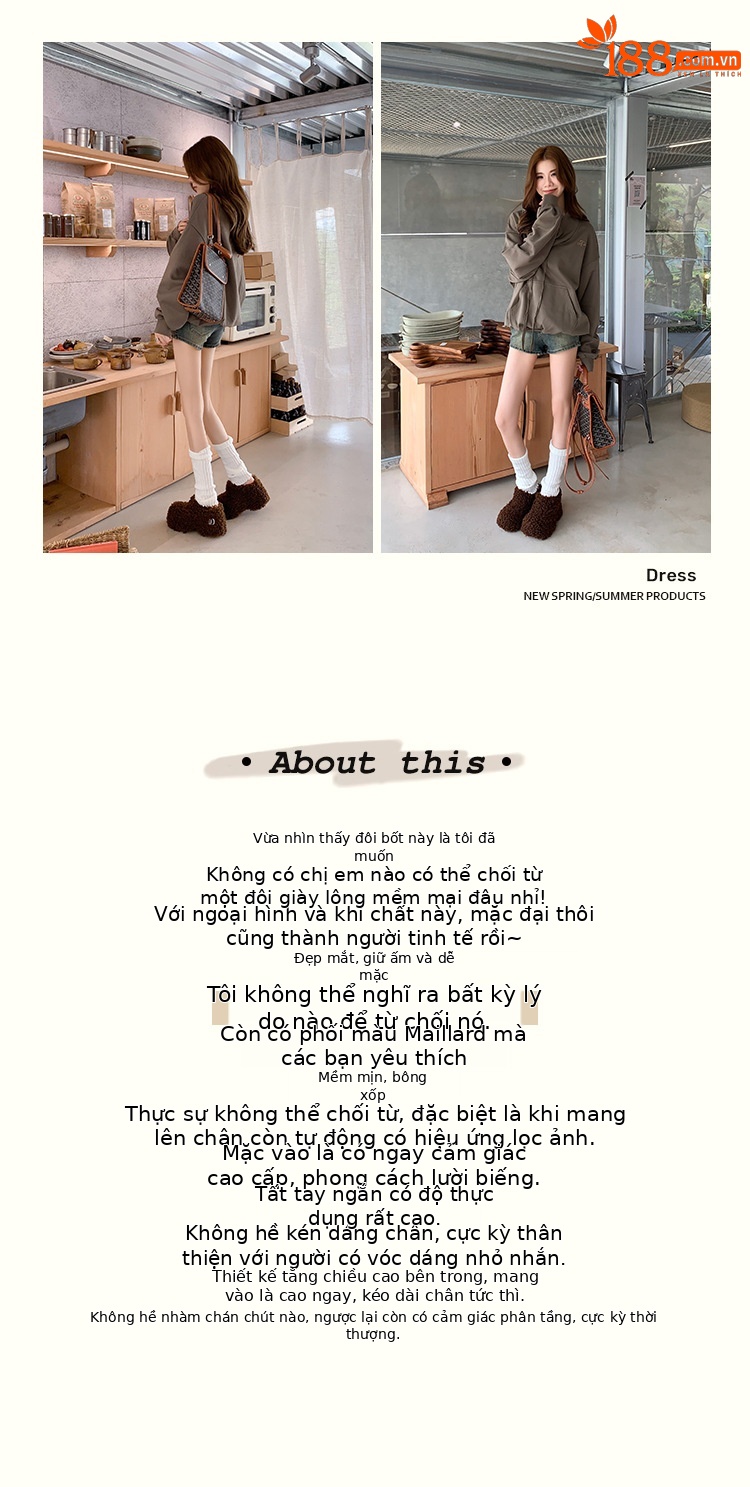 Dép bông Birkenstock đế trong siêu dày nữ, lót lông cừu ấm áp, mũi nhọn len cừu, form bao bọc — Lớp lót nhung đen, Lớp lót nhung màu nâu, Lớp lót đơn màu trắng nhạt, Màu đen một lớp chi tiết 2