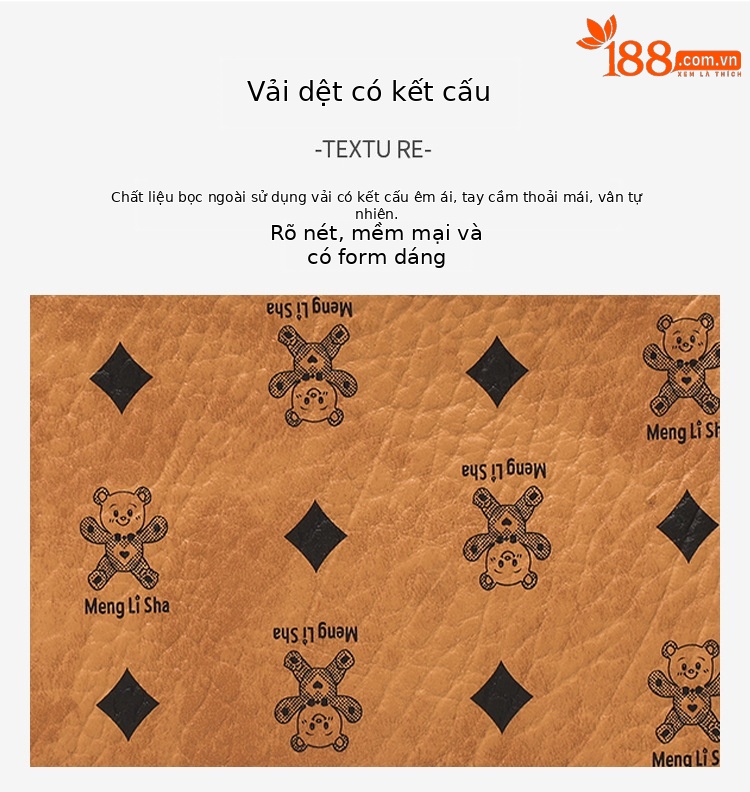 Túi bucket nữ in họa tiết retro đeo chéo một vai phong cách niche sức chứa lớn chi tiết 3