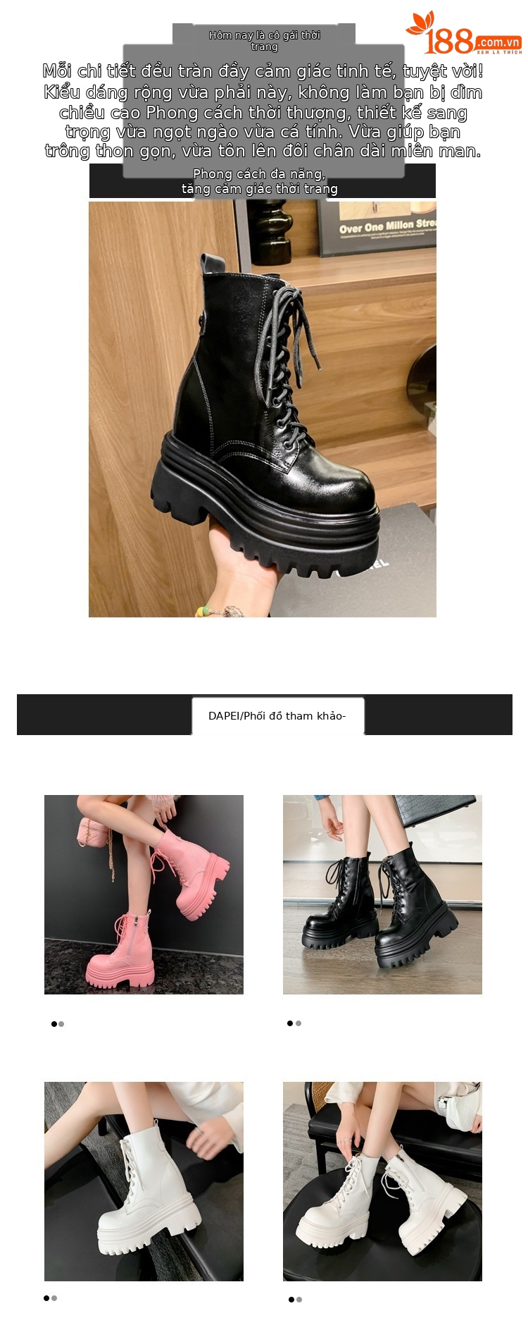 Boot nữ cổ thấp da thật gót siêu cao 15cm đế dày tăng chiều cao lót lông mùa thu đông — Lớp lót đơn màu trắng nhạt 12cm chi tiết 2