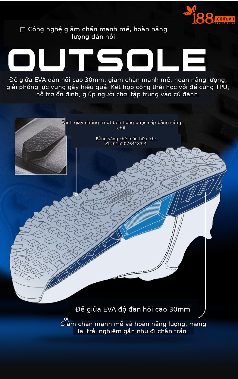 Giày golf PGM nam đế đệm lò xo chống trượt thoáng khí mùa hè — Snow Shadow Grey [phần trên chống thấm nước/lò xo đệm/chân chống trượt đã được cấp bằng sáng chế] XZ439 chi tiết 5
