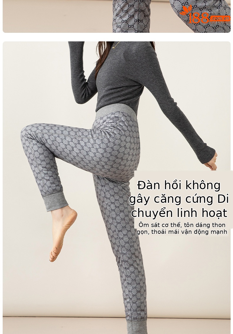 Quần lông vũ nữ Xinge lót lông cừu dày dặn chống lạnh — lưới chi tiết 17