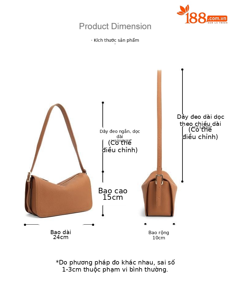 Túi đeo chéo nữ phong cách retro, dáng gối ôm, dung tích lớn, đeo vai hoặc đeo nách — màu đen chi tiết 8