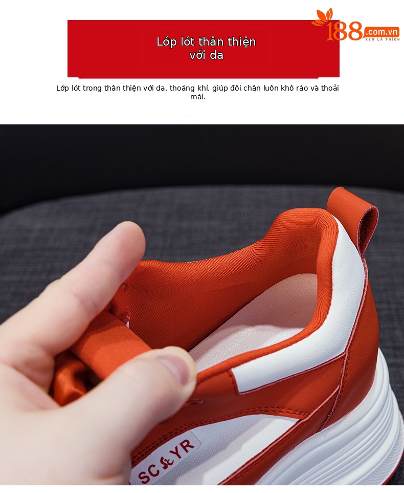 Giày sneaker nữ đế dày phong cách thể thao mùa thu 2025 — M 2973m màu, M2973 màu đen, M2973 màu đỏ chi tiết 8