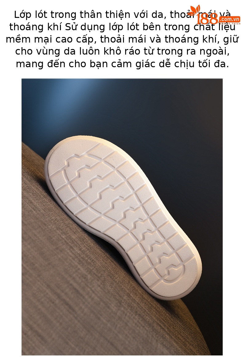 Giày sneaker nữ đế dày tăng chiều cao HY9858 phong cách platform — màu nâu chi tiết 9
