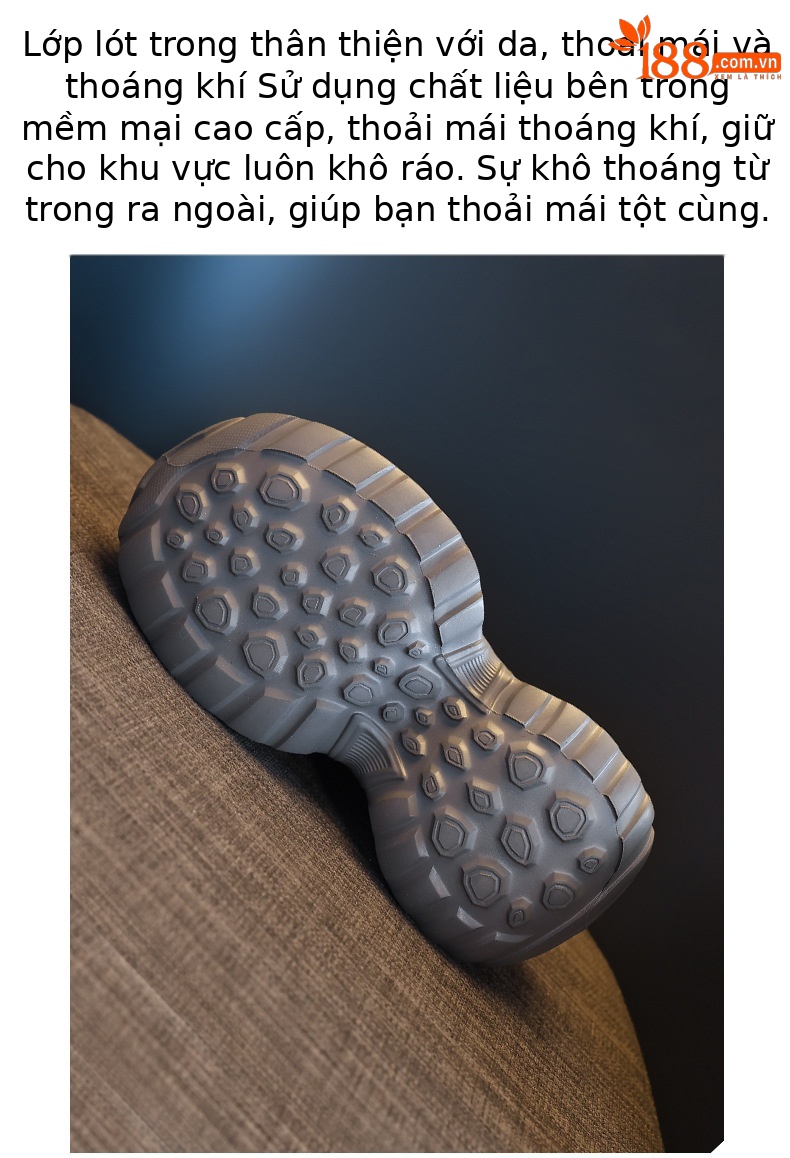 Giày sneaker nữ đế dày phong cách bố bỉm lỗ thoáng khí, tăng chiều cao 12 cm — màu nâu chi tiết 9