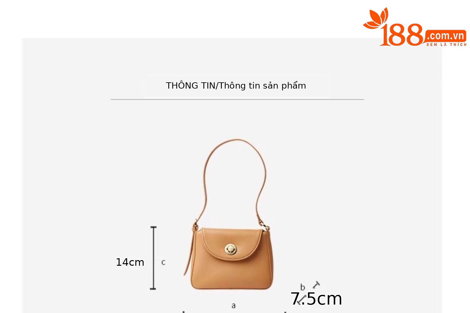 Túi đeo chéo nữ da vân cá sấu phong cách mới, kiểu gối ôm sát nách, kích thước 19×7.5×14 cm — sữa cam chi tiết 4