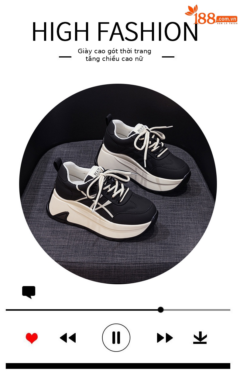 Giày sneaker nữ đế dày chunky phong cách bánh mì tăng chiều cao — M2971-1 màu mơ nhân nhung, M2971 Đỏ Một Lớp, M2971 Đen Một Lớp, M2971 màu mơ, một lớp lót chi tiết 5