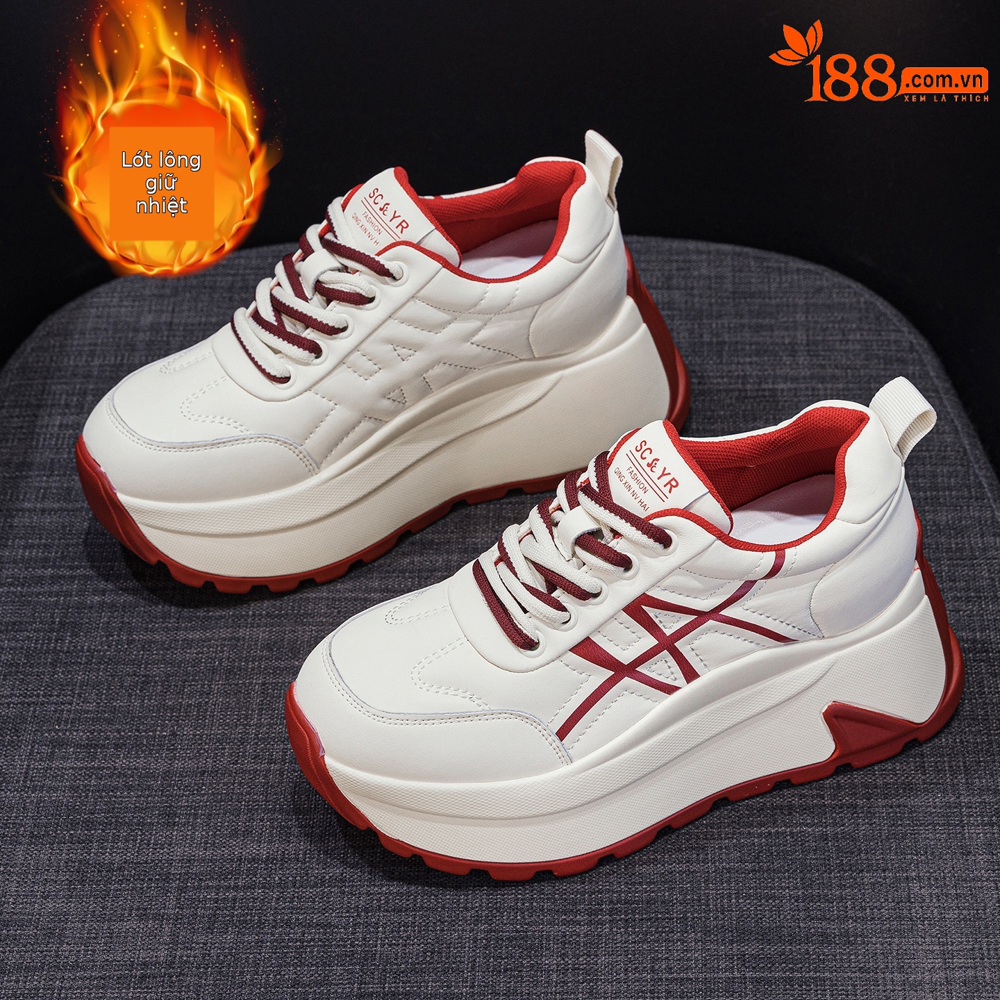 Giày sneaker nữ đế dày chunky phong cách bánh mì tăng chiều cao — M2971-1 màu mơ nhân nhung, M2971 Đỏ Một Lớp, M2971 Đen Một Lớp, M2971 màu mơ, một lớp lót chi tiết 12