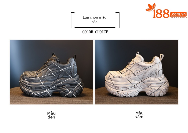 Giày thể thao nữ đế dày nâng chiều cao kiểu bố thời trang mùa thu, đế mềm — Nhật ký màu xám chi tiết 2