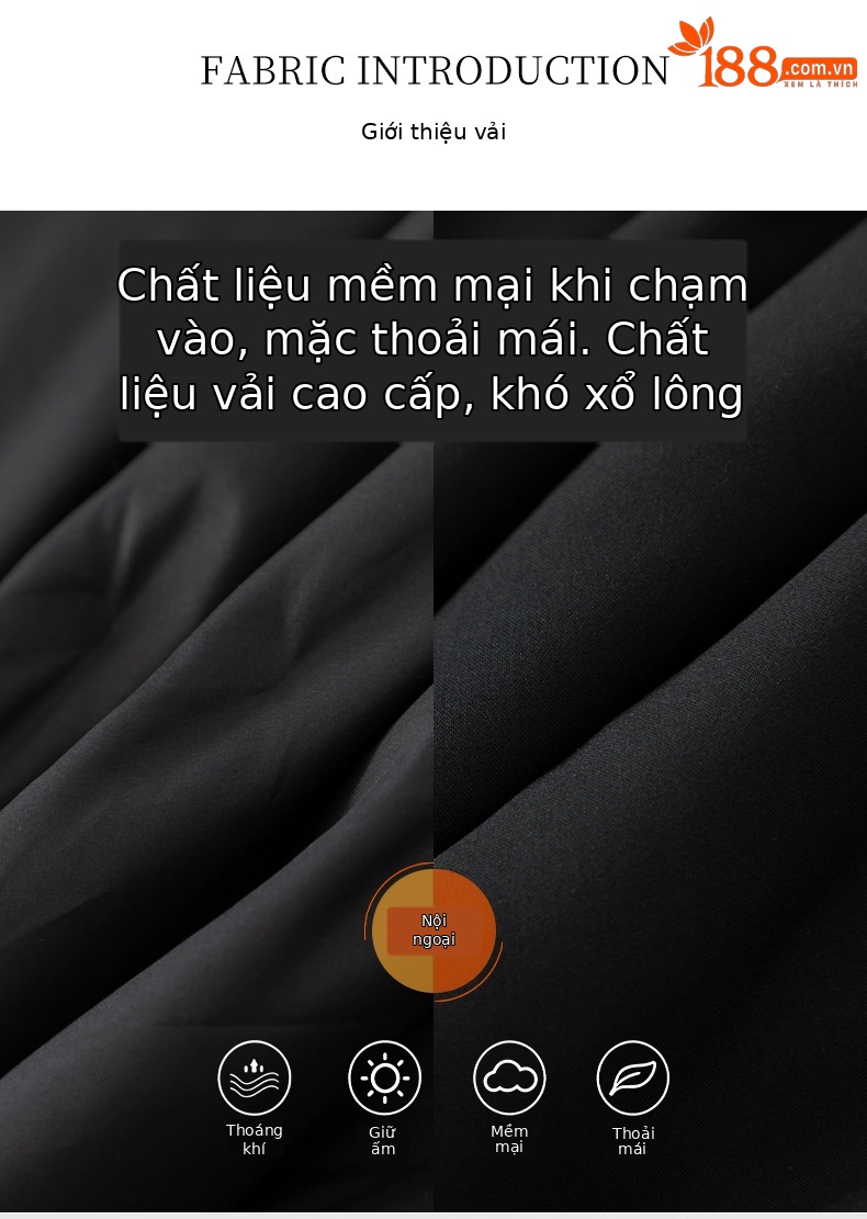 Áo phao nhẹ nữ mũ liền, phong cách nhiều lớp, giữ ấm thoải mái — màu đen chi tiết 8