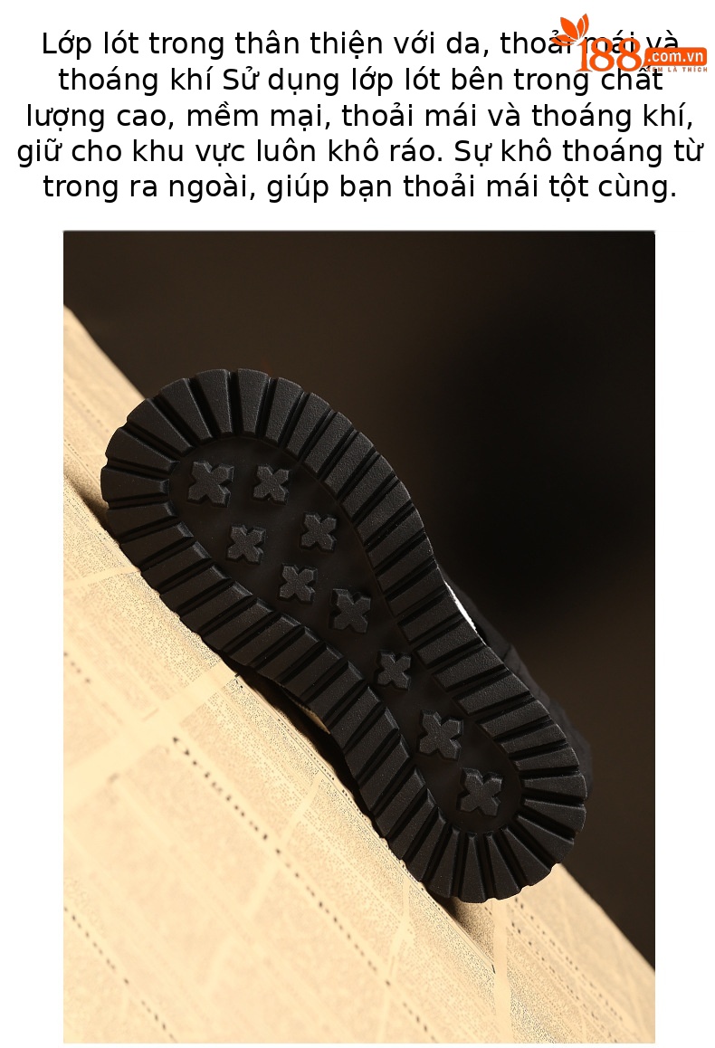 Boot nữ đế dày nâng chiều cao phong cách retro Anh Quốc — màu nâu chi tiết 8