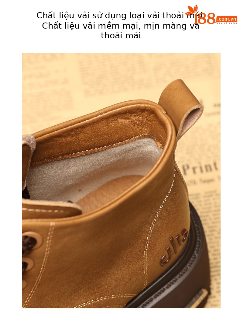 Giày boot nữ đế dày tăng chiều cao, dây buộc, phong cách đa năng — màu đen chi tiết 7