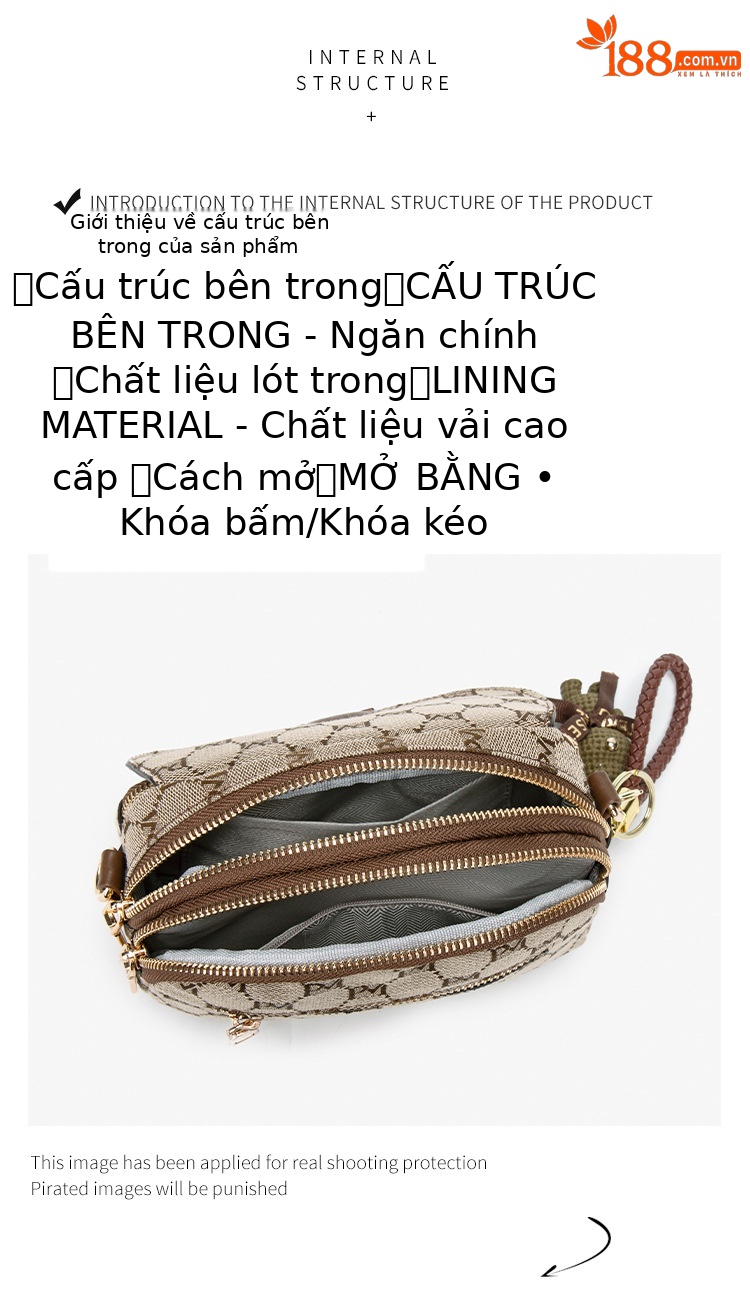 Túi đeo chéo nữ phong cách lười xuân hè 2026 chất liệu cao cấp nhỏ gọn chi tiết 8