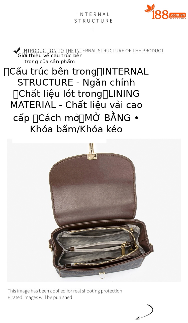 Túi đeo chéo nữ phong cách retro cao cấp mùa thu đông 2025 chi tiết 8