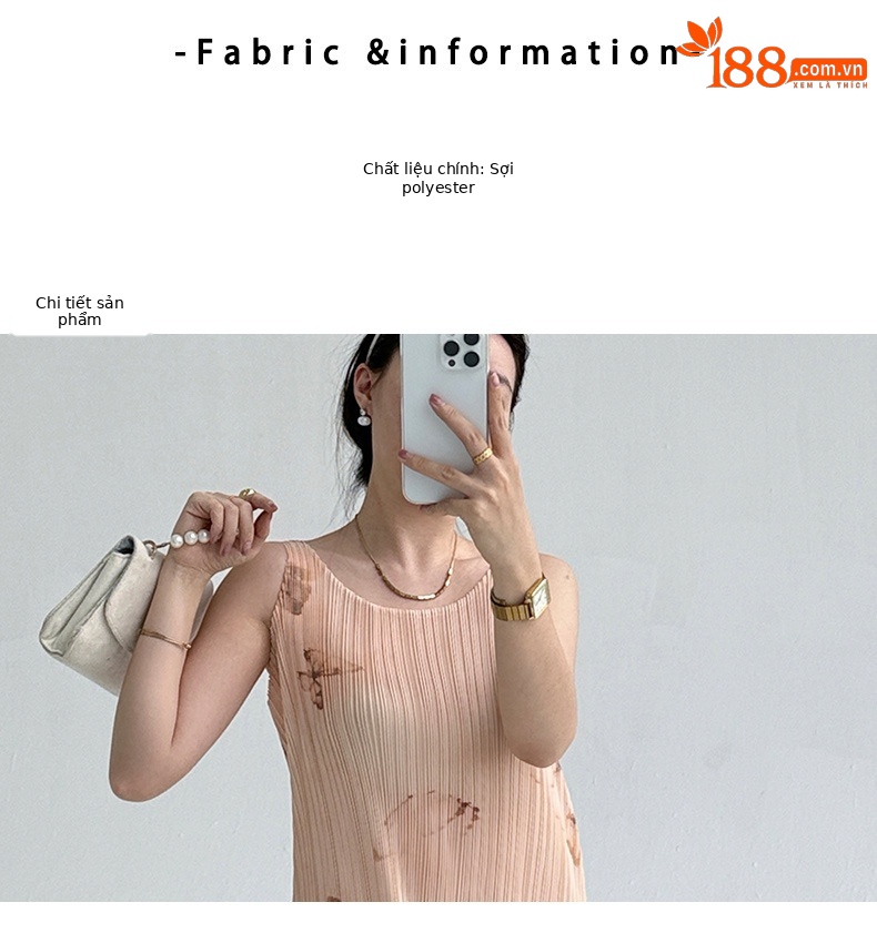 Đầm suông midi in họa tiết bướm gradient phong cách Pháp — màu tím nhạt chi tiết 2