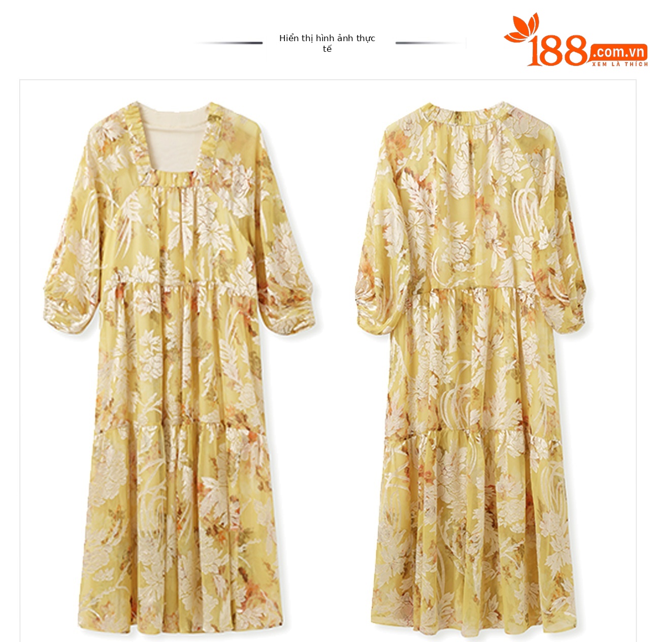 Váy maxi nữ phong cách Trung Quốc mới, chất rayon mềm mại, thiết kế suông rộng tôn dáng — màu vàng chanh chi tiết 17
