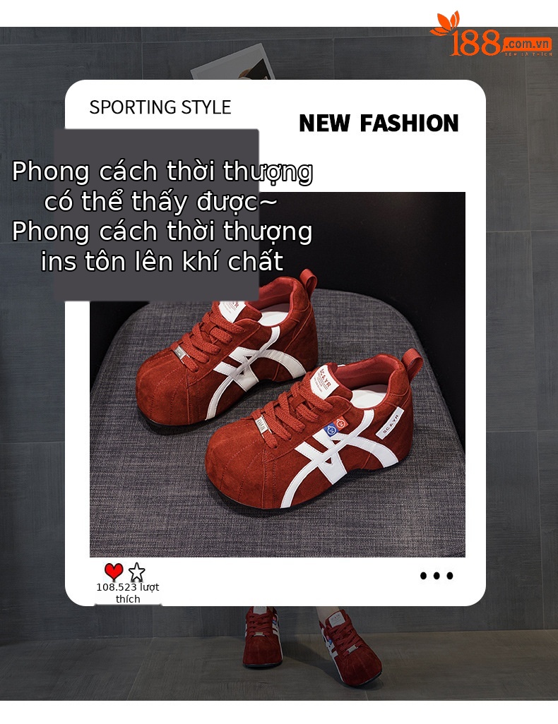 Giày sneaker nữ chunky đế dày phong cách Birkenstock mũi to, thời trang retro Mỹ, tăng chiều cao — M2982 li đơn màu vàng, M2982-1 màu nâu cộng với nhung, M2982-1 màu xám nhung, M2982 lớp lót đơn màu xám chi tiết 3