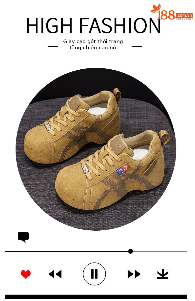 Giày sneaker nữ chunky đế dày phong cách Birkenstock mũi to, thời trang retro Mỹ, tăng chiều cao — M2982 li đơn màu vàng, M2982-1 màu nâu cộng với nhung, M2982-1 màu xám nhung, M2982 lớp lót đơn màu xám chi tiết 5